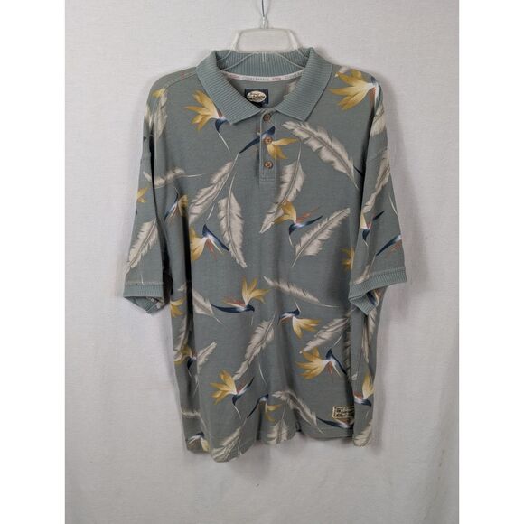 Vintage Tommy Bahama All Over Print Polo Shirt Men's Size XL - Picture 1 of 12
